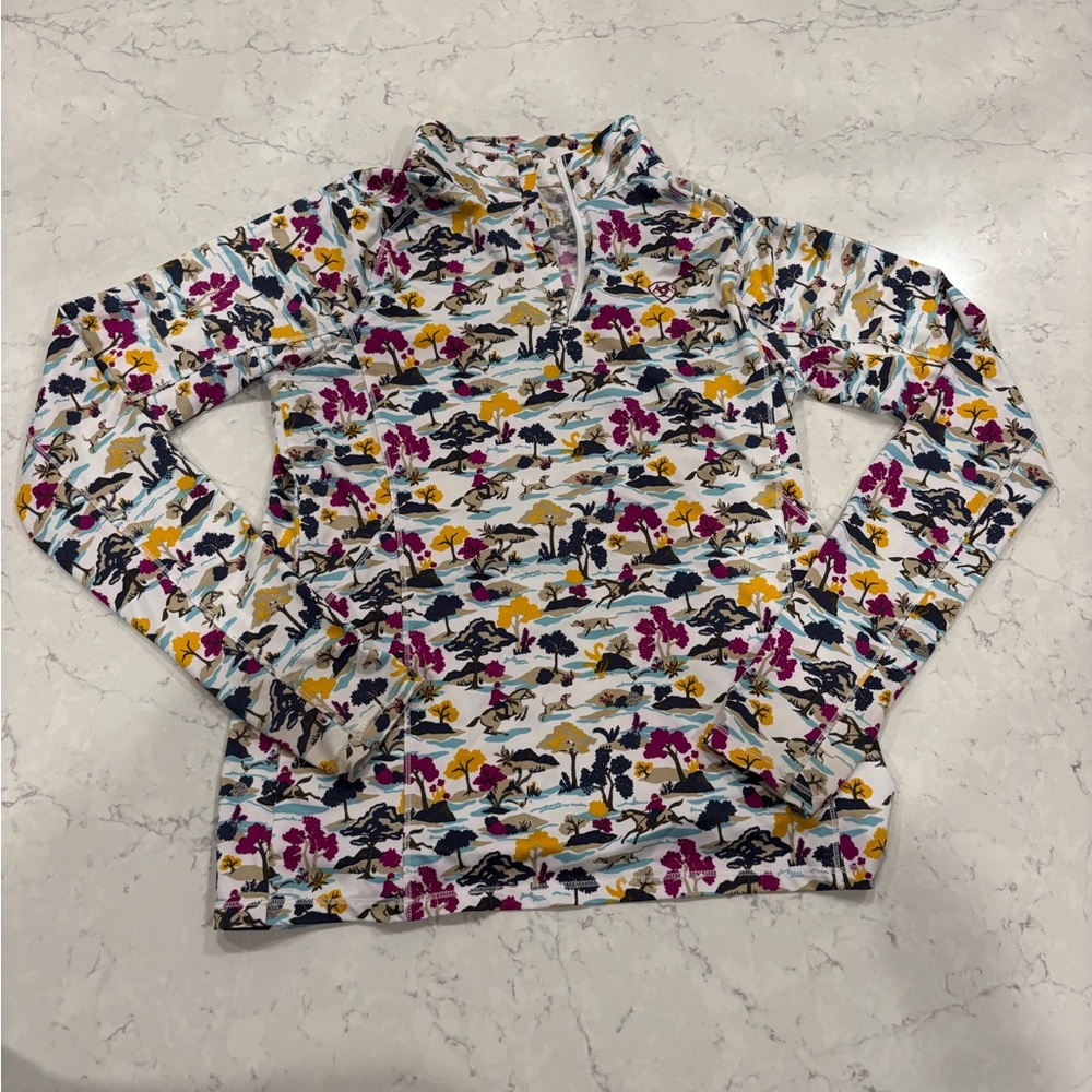 Ariat Long Sleeve Winter Riding Shirt, Kids Large